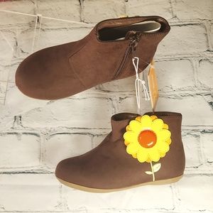 Gymboree Harvest Flower Zip Bootie